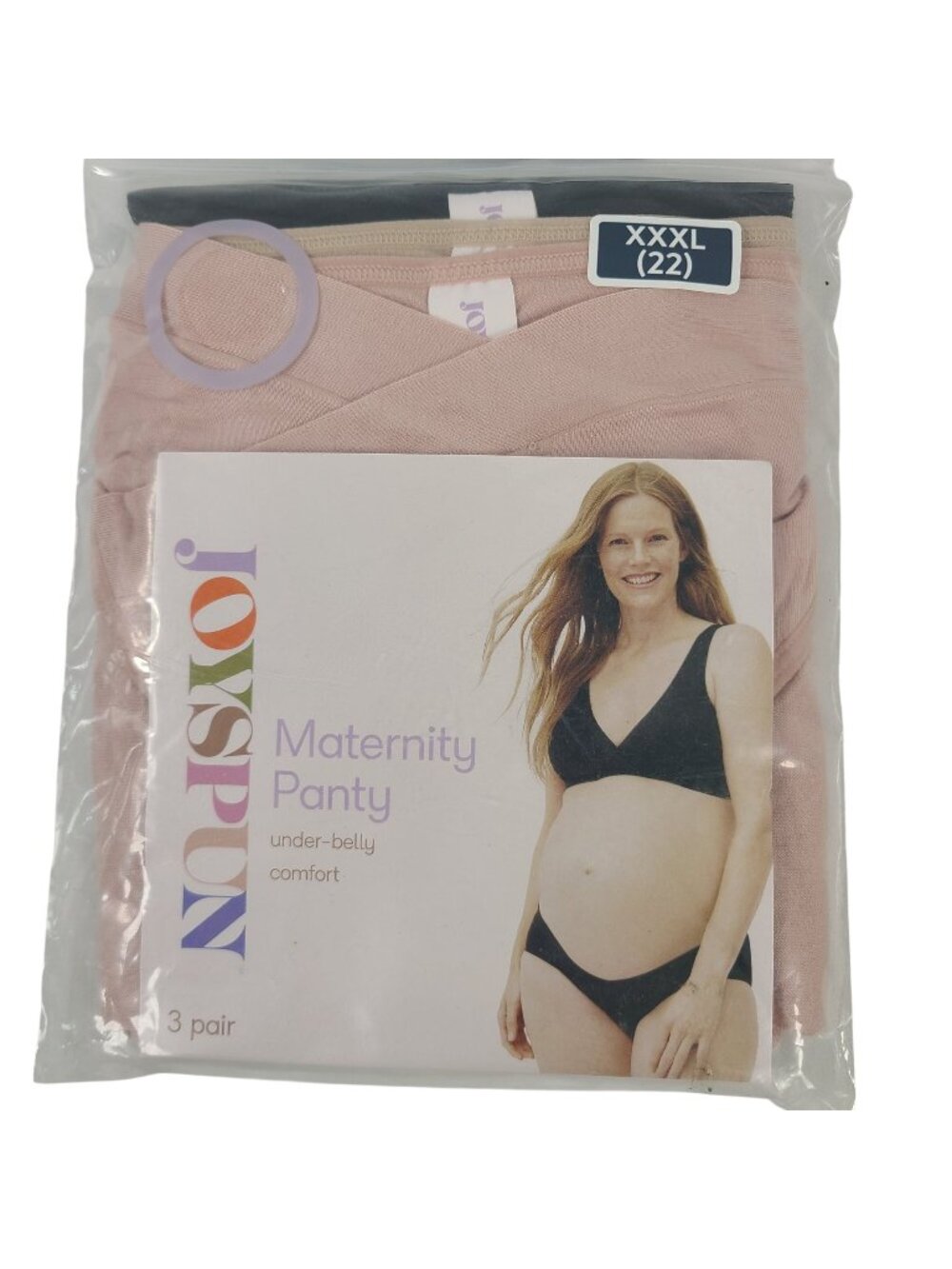NEW Joyspun Maternity Under-Belly Comfort Panty 3-Pack XXXL (22) Multi-Color